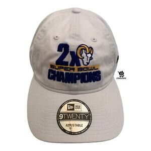 New Era 9TWENTY LA Rams 2-Time Super Bowl Champions Strapback Adjustable Hat Cap